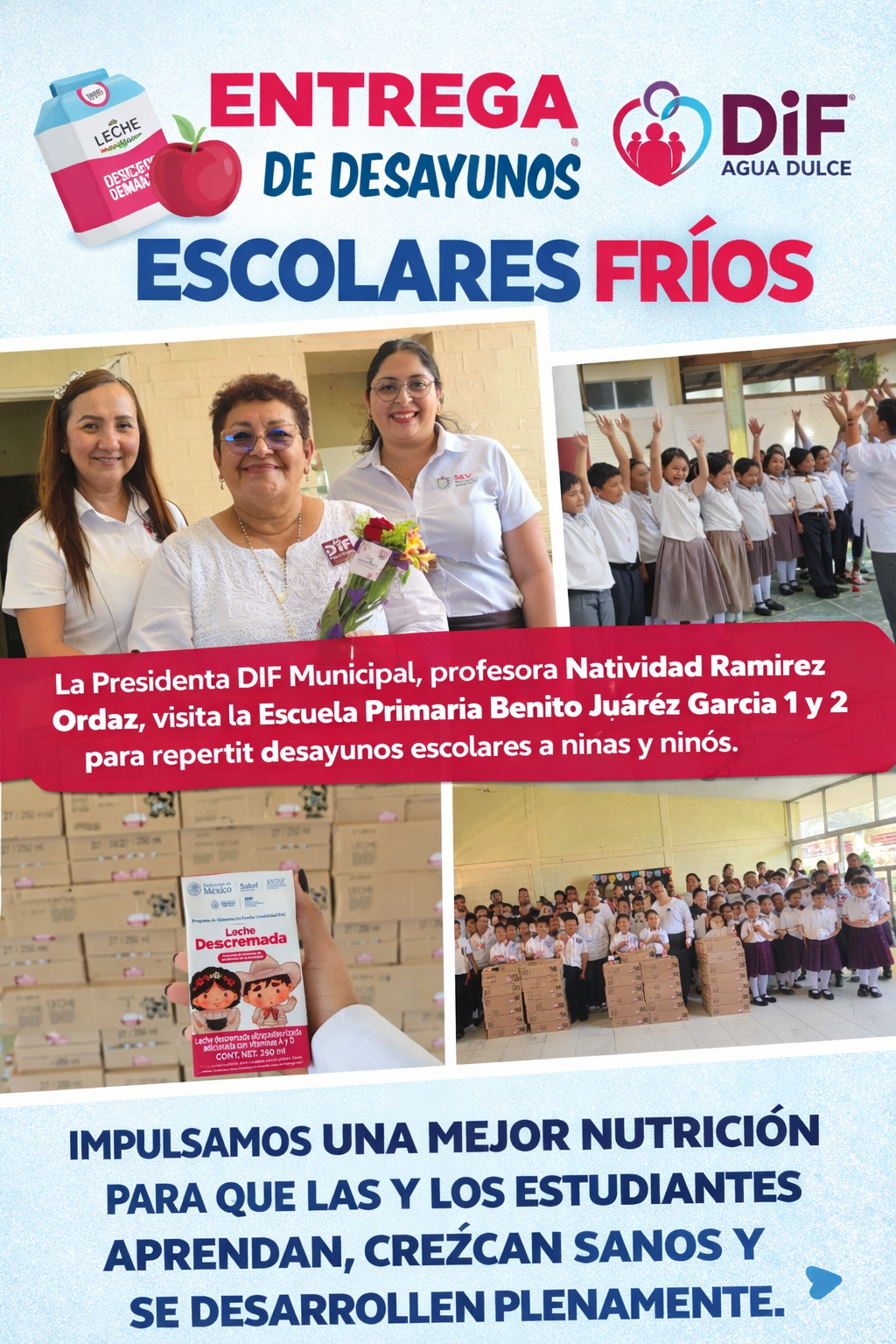  DIF Agua Dulce fortalece la alimentación escolar